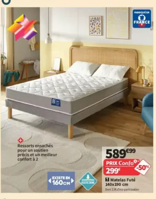 Matelas Futé 8heures 140x190 cm