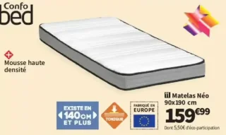 Matelas Néo Confo bed 90x190 cm