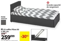 Lit coffre Pilow 90 x 190 cm