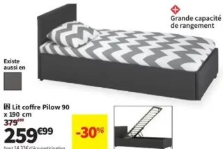 Lit coffre Pilow 90 x 190 cm