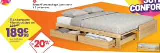 Lit banquette Alice 90/180x190 cm