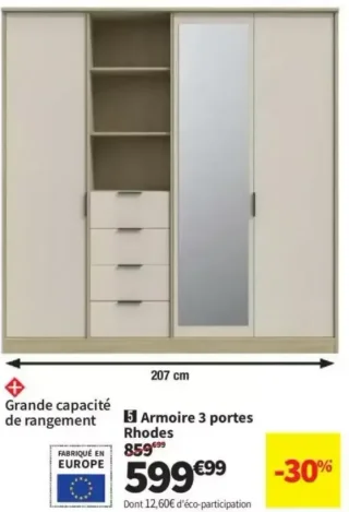 Armoire 3 portes Rhodes