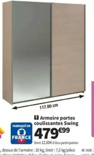 Armoire portes coulissantes Swing