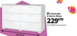 Commode 6 tiroirs Olmo