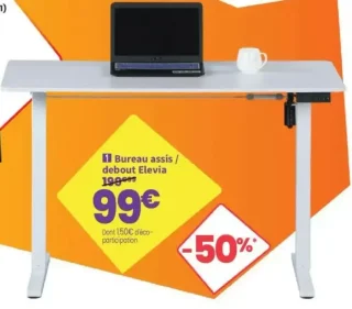 Bureau assis / debout Elevia