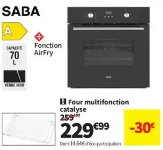 Four multifonction catalyse Saba OMC7024BLRT/M