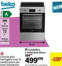 Cuisinière a induction 60cm Beko