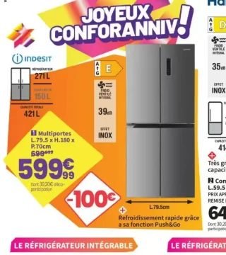 Réfrigérateur Multiportes Indesit INGF6421XP4E
