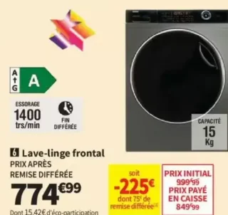 Lave-linge frontal Haier HW150BP14986ESFR