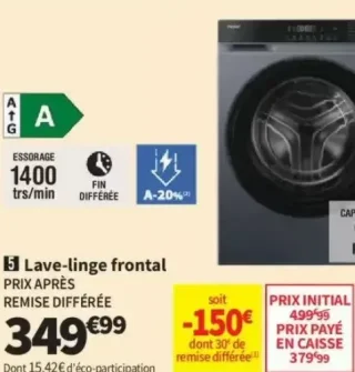 Lave-linge frontal Haier HW90BP14357GTUFR