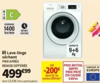 Whirlpool Lave-linge séchant 12