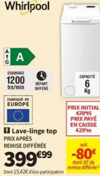 Whirlpool Lave-linge top 9