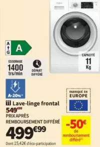 Whirlpool Lave-linge frontal 11