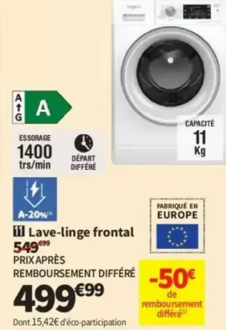 Whirlpool Lave-linge frontal 11