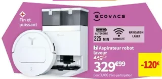 Aspirateur robot laveur Ecovacs DEEBOT T50 OMNI