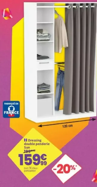 Dressing double penderie Sun