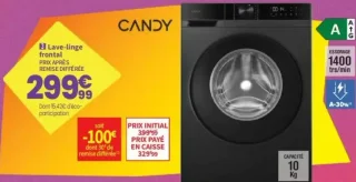 Lave-linge frontal Candy GD 410B9BC-S