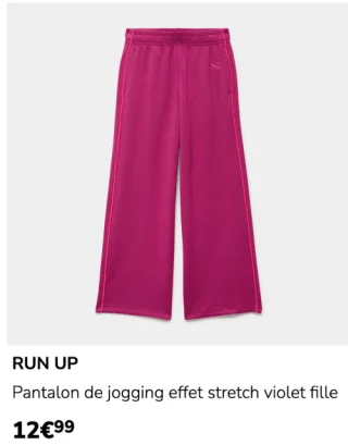 RUN UP Pantalon de jogging effet stretch violet fille