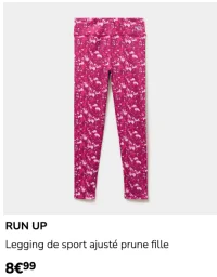 RUN UP Legging de sport ajusté prune fille