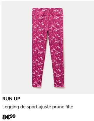 RUN UP Legging de sport ajusté prune fille