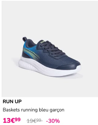 Baskets running bleu garçon RUN UP