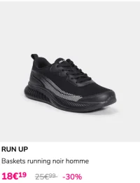 Baskets running noir homme RUN UP