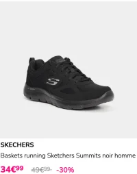 Baskets running Skechers Summits noir homme
