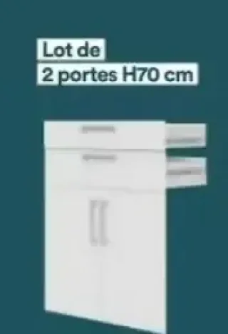 Lot de 2 portes H70 cm