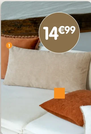 Coussin côtelé