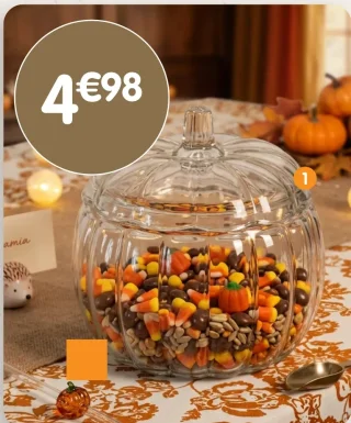 Bonbonnière pumpkin en verre - 2L