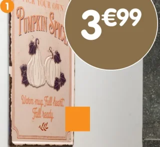 Plaque métal à suspendre Pumpkin Spice