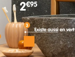 Pot à brosse à dents citrouille