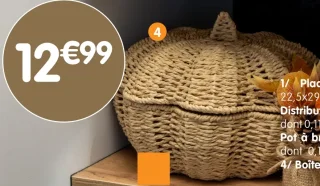 Boîte à rangement citrouille