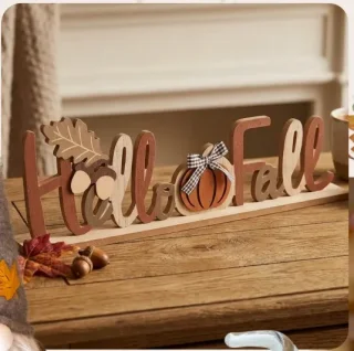 Panneau décoratif en bois Hello Fall