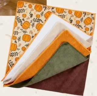 Lot de serviettes et tissus de table d'automne