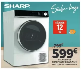 SECHE LINGE SHARP KDNHB2S7GWEFR
