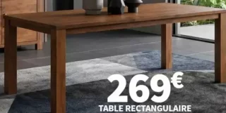 Table rectangulaire Acacia massif