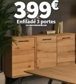Enfilade 3 portes Esprit naturel