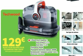Injecteur Extracteur Techwood TAN-7055V