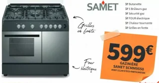 GAZINIÈRE SAMET SCMM9550