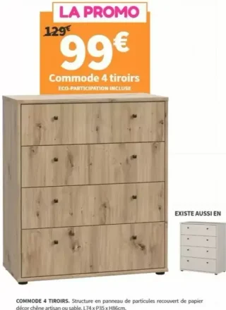Commode 4 tiroirs