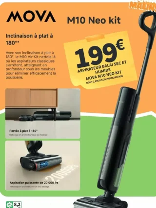Aspirateur balai sec et humide MOVA M10 Neo Kit