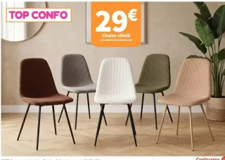 Chaise côtelé