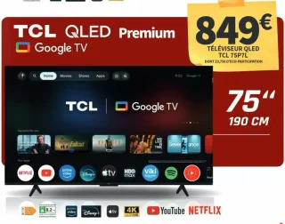 Téléviseur QLED TCL 75P7L 75"