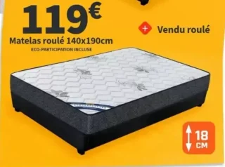 Matelas roulé 140x190cm