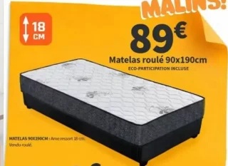 Matelas roulé 90x190cm