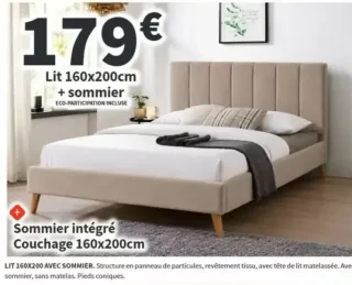 Lit 160x200cm avec sommier