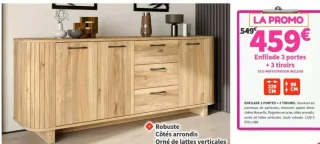 Enfilade 3 portes + 3 tiroirs
