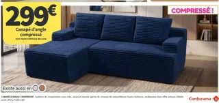 Canapé d'angle compressé Conforama