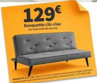 Banquette clic-clac
